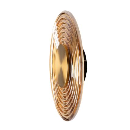MAXLIGHT W0475 - Aplique de pared LED LEONARDO LED/8W/230V dorado/beige ahumado