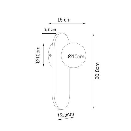 MAXLIGHT W0476 - Aplique de pared POINT 1xG9/7W/230V marrón