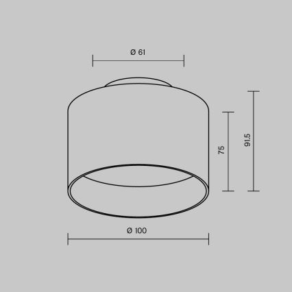 Maytoni C009CW-L12B - Foco LED PLANET LED/12W/230V