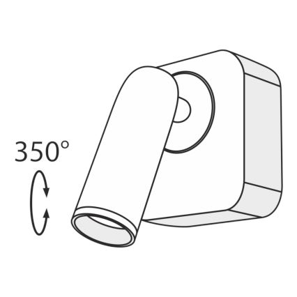 Maytoni C039WL-L3W3K - Foco LED de pared MIRAX LED/3W/230V negro