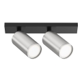 Maytoni C051CL-U-02BS - Foco FOCUS 2xGU10/10W/230V cromo mate/negro
