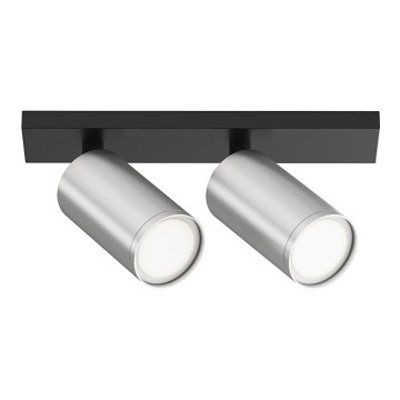 Maytoni C051CL-U-02BS - Foco FOCUS 2xGU10/10W/230V cromo mate/negro