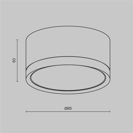 Maytoni C086CL-GX53-SRD-BG - Foco HOOP 1xGX53/15W/230V negro/dorado