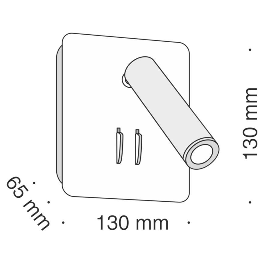 Maytoni C175-WL-01-6W-B - Foco LED de pared IOS LED/9W/230V negro