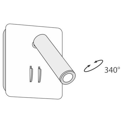 Maytoni C175-WL-01-6W-W - Foco LED de pared IOS LED/9W/230V blanco