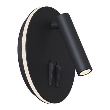 Maytoni C176-WL-01-6W-B - Foco LED de pared IOS LED/9W/230V negro