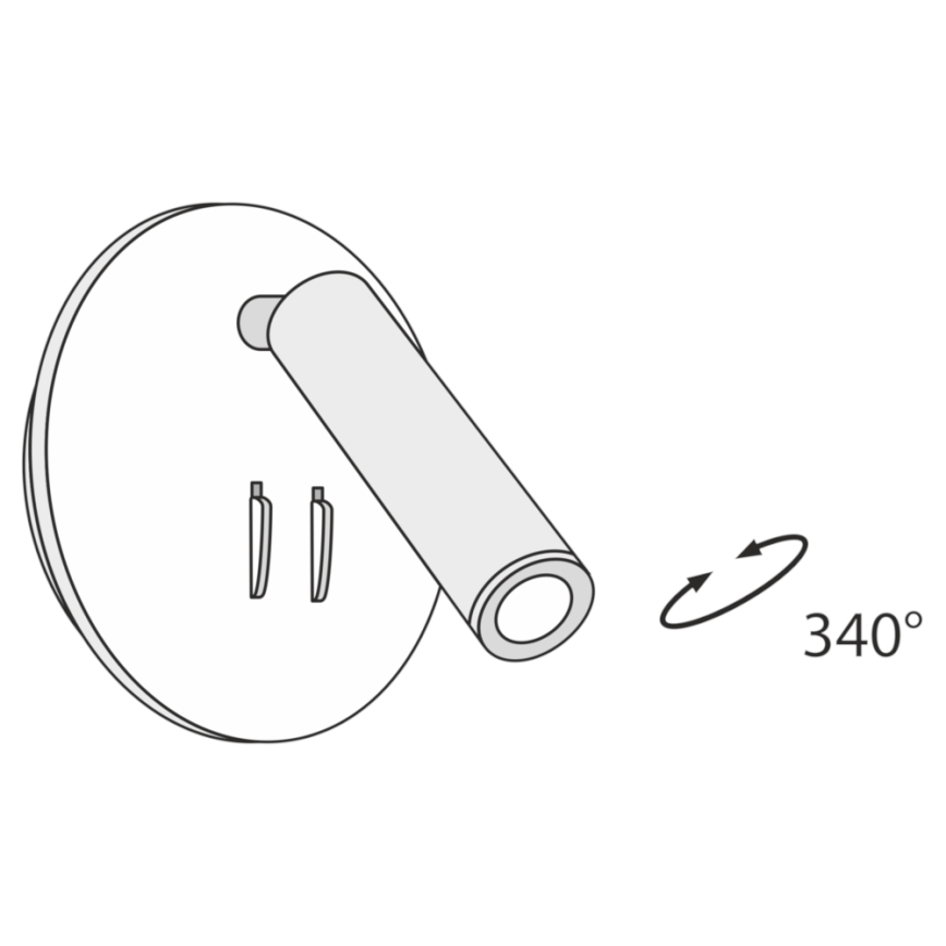 Maytoni C176-WL-01-6W-B - Foco LED de pared IOS LED/9W/230V negro