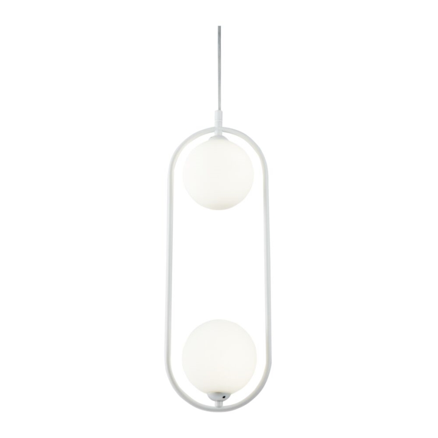 Maytoni MOD013PL-02W - Lámpara colgante RING 2xG9/25W/230V blanco