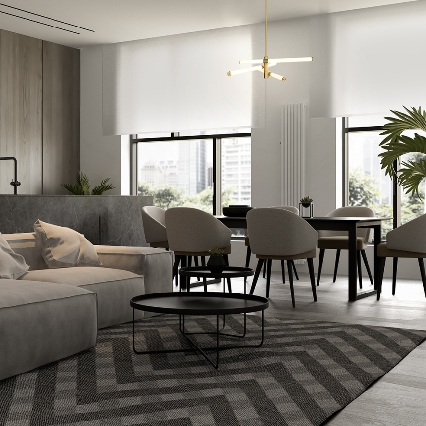 Maytoni MOD106PL-L28G3K - Lámpara colgante LED en varilla AXIS LED/28W/230V acabado dorado