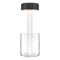 Maytoni MOD229TL-L3B3K1 - Lámpara de mesa portátil recargable LED regulable LED/3W/5V 2200-4000K 2000 mAh negra/transparente