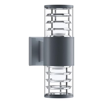 Maytoni O576WL-02GR - Aplique de exterior BRONX 2xE27/60W/230V IP54 antracita