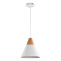 Maytoni P359-PL-01-W - Lámpara colgante BICONES 1xE27/60W/230V diá. 22 cm blanco/beige