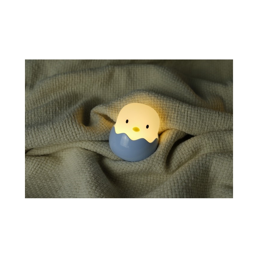 MegaLight - Lámpara infantil táctil LED RGB regulable y recargable EGGY EGG LED/5V