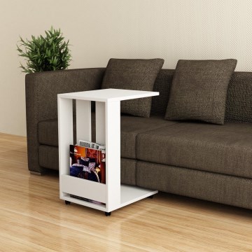 Mesa auxiliar EDI 60x37 cm blanco