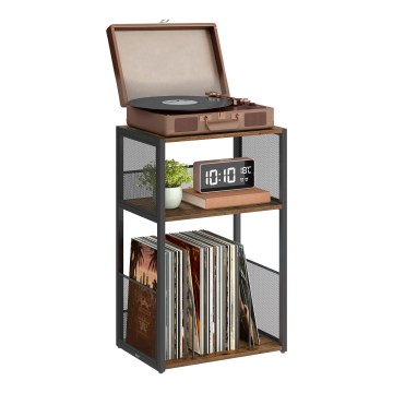 Mesa auxiliar LUVOR 43 x 30 cm marrón/negro