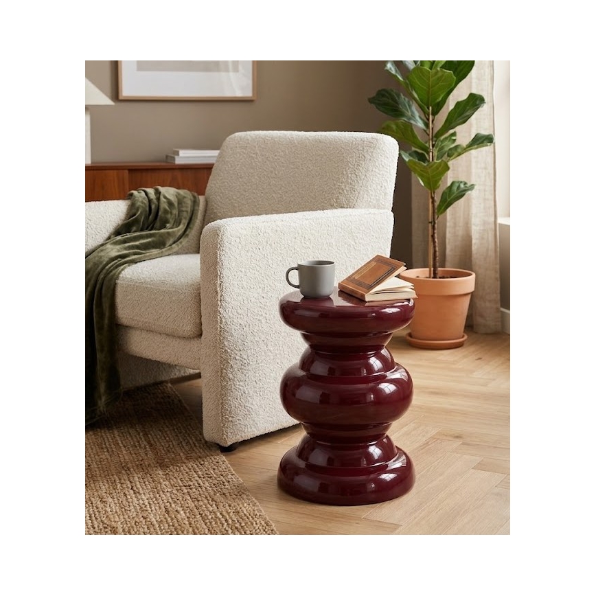 Mesa auxiliar PETIT Ø 31 cm roja