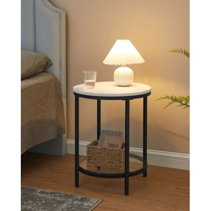 Mesa auxiliar SID negro/blanco