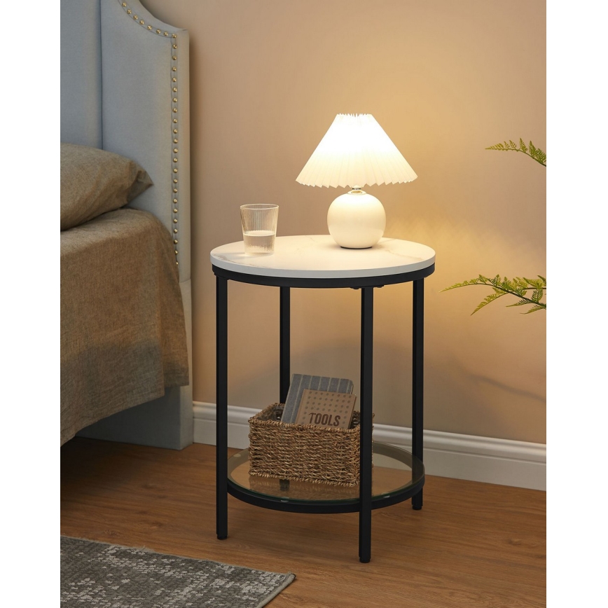 Mesa auxiliar SID negro/blanco