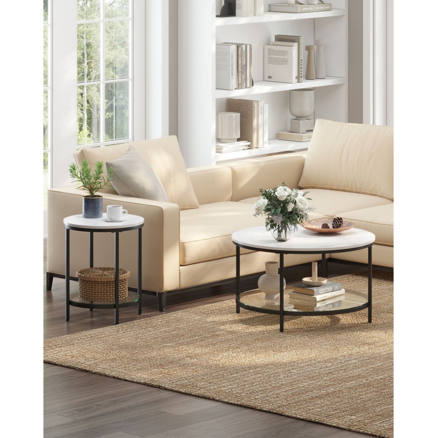 Mesa auxiliar SID negro/blanco