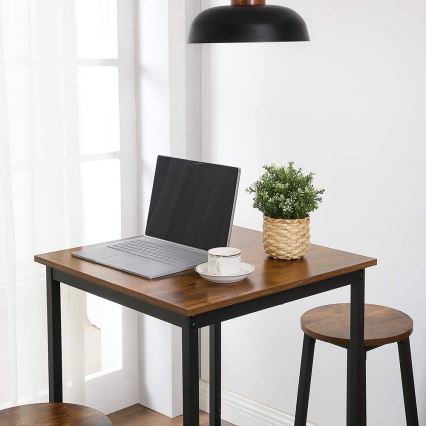 Mesa de bar BARTIS marrón/negro