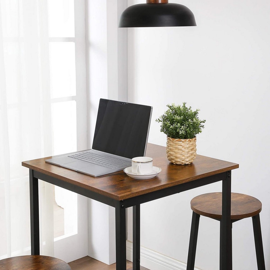 Mesa de bar BARTIS marrón/negro
