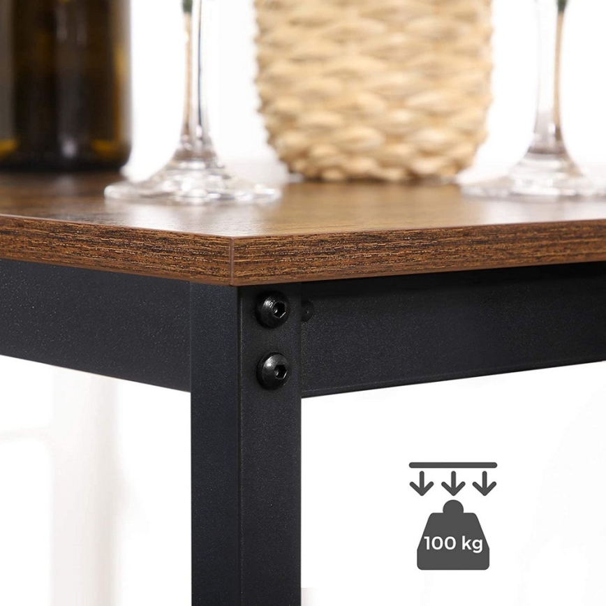Mesa de bar BARTIS marrón/negro