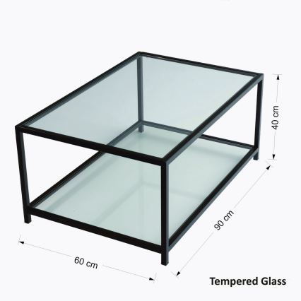 Mesa de centro ASTRO 40x90 cm negro
