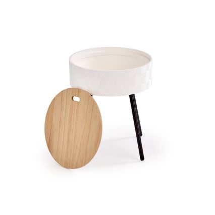 Mesa de centro AURA 45 x 38 cm blanca/negra/beige