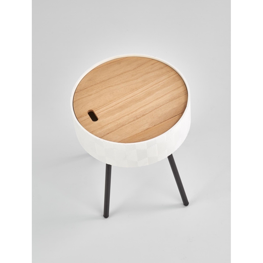 Mesa de centro AURA 45 x 38 cm blanca/negra/beige