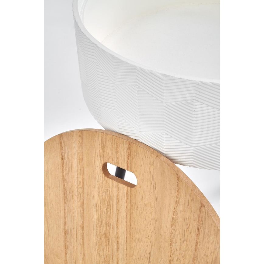 Mesa de centro AURA 45 x 38 cm blanca/negra/beige