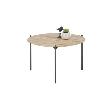 Mesa de centro AURA Ø 55 cm roble/antracita