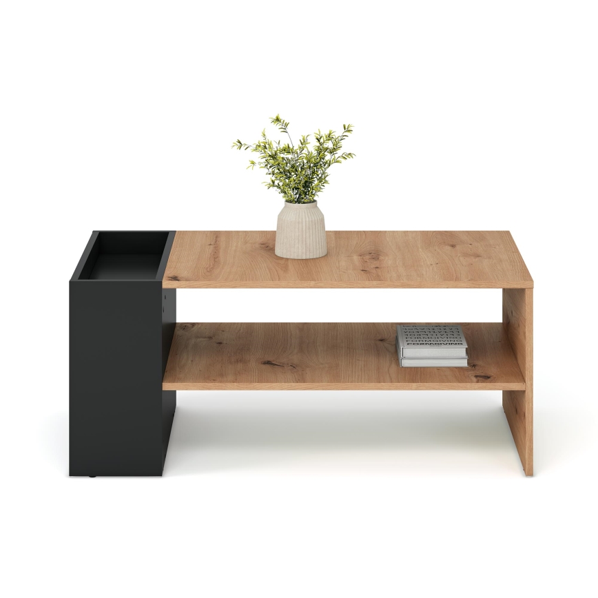 Mesa de centro BELA 100x42 cm roble artisan/antracita