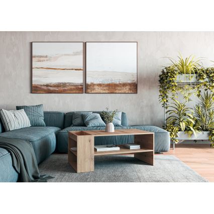 Mesa de centro BELA 100x42 cm, roble Artisan