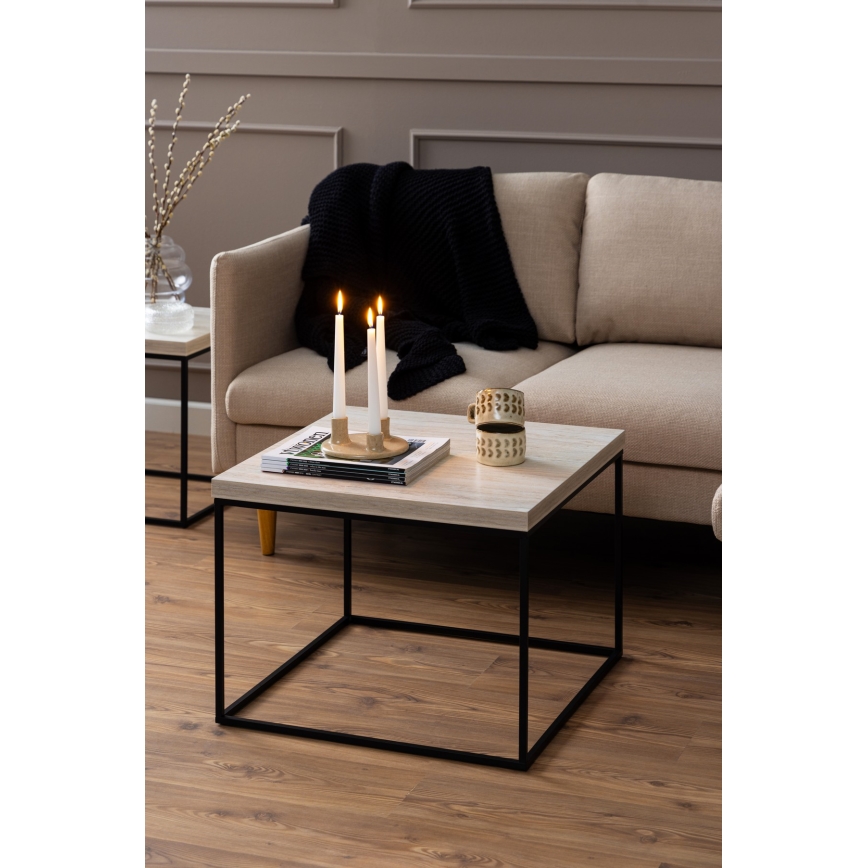 Mesa de centro CAMILO 60x60 cm travertino