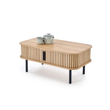 Mesa de centro CASA 90x50 cm marrón/negro