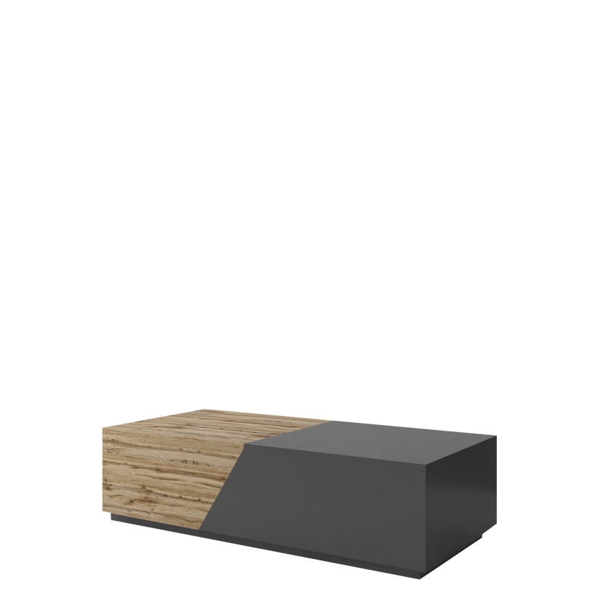 Mesa de centro CEELIAS 124x42 cm antracita/roble Wotan