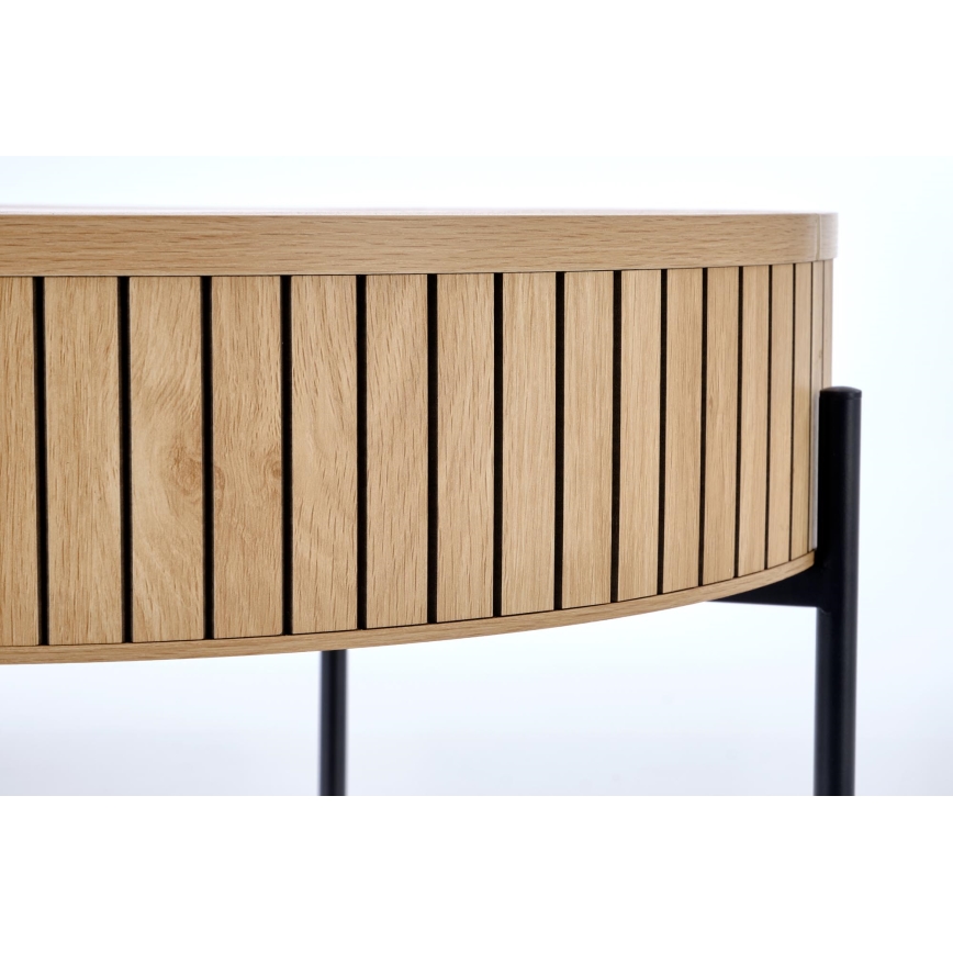 Mesa de centro DANTE Ø 67 cm marrón/negro