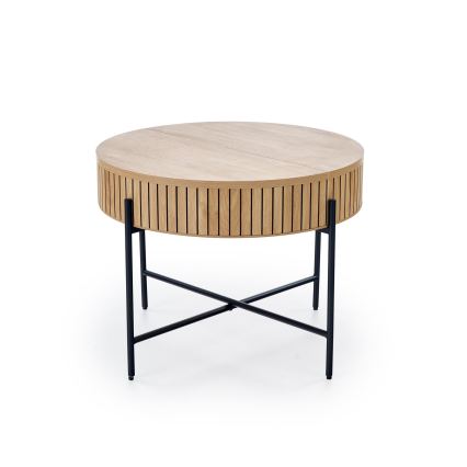 Mesa de centro DANTE Ø 67 cm marrón/negro