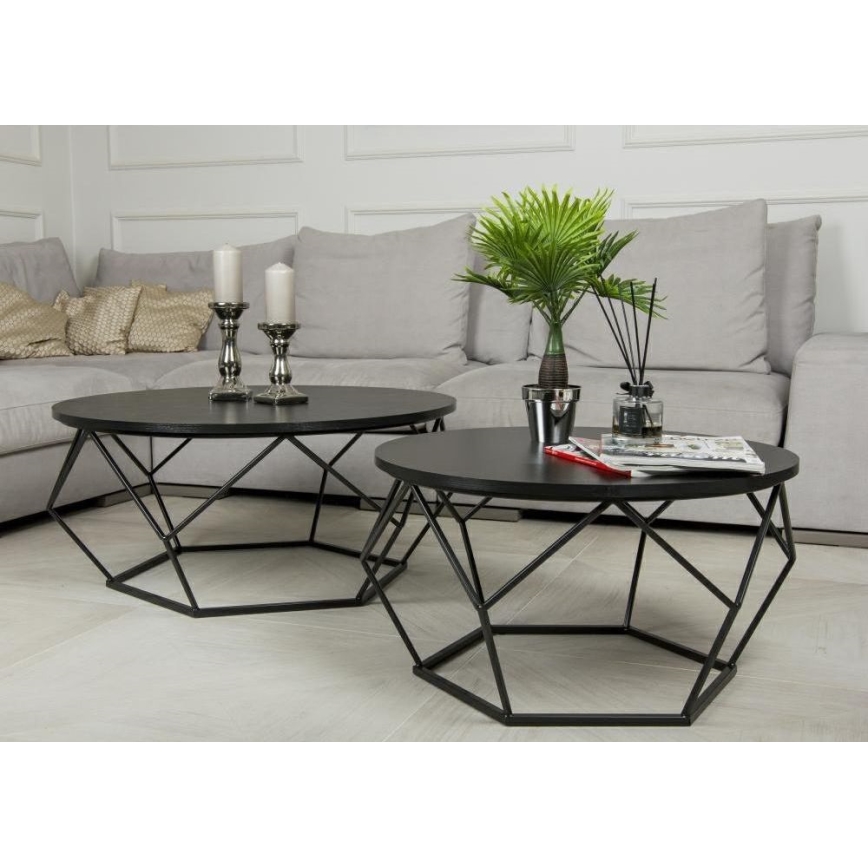 Mesa de centro DIAMOND 40x70 cm negro