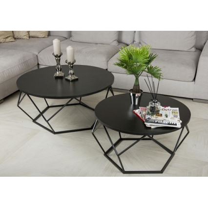 Mesa de centro DIAMOND 40x70 cm negro