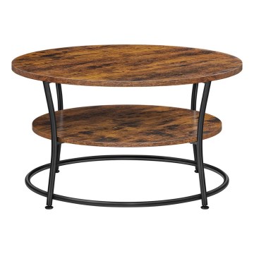 Mesa de centro ELDUR marrón/negro