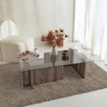 Mesa de centro ESCAPE 30x105 cm marrón/transparente
