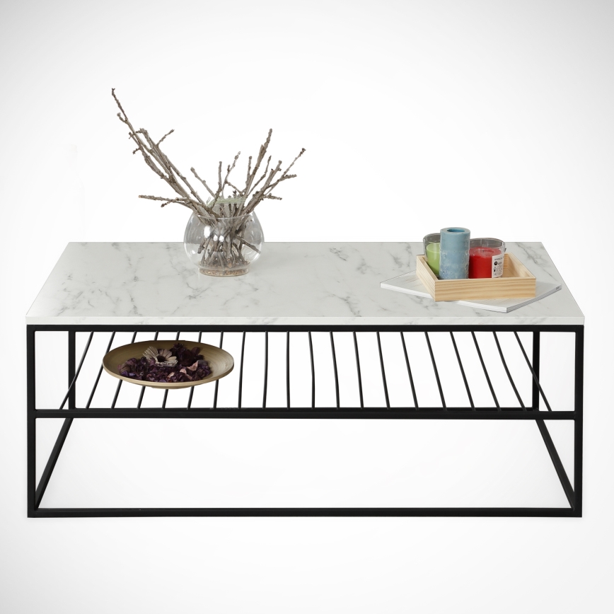 Mesa de centro ETNA 43x95 cm gris/negro