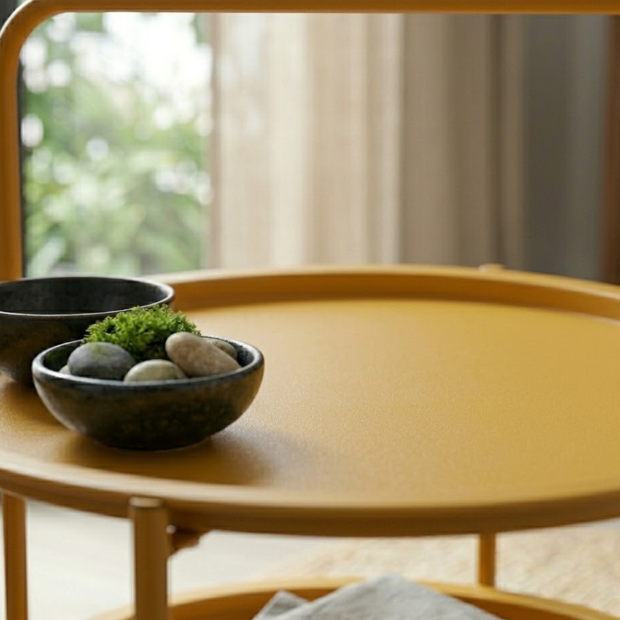 Mesa de centro HAGE 50x66 cm marrón