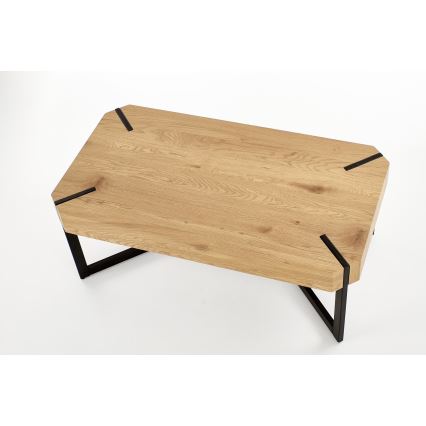 Mesa de centro LAVIDA 43x110 cm roble dorado/negro