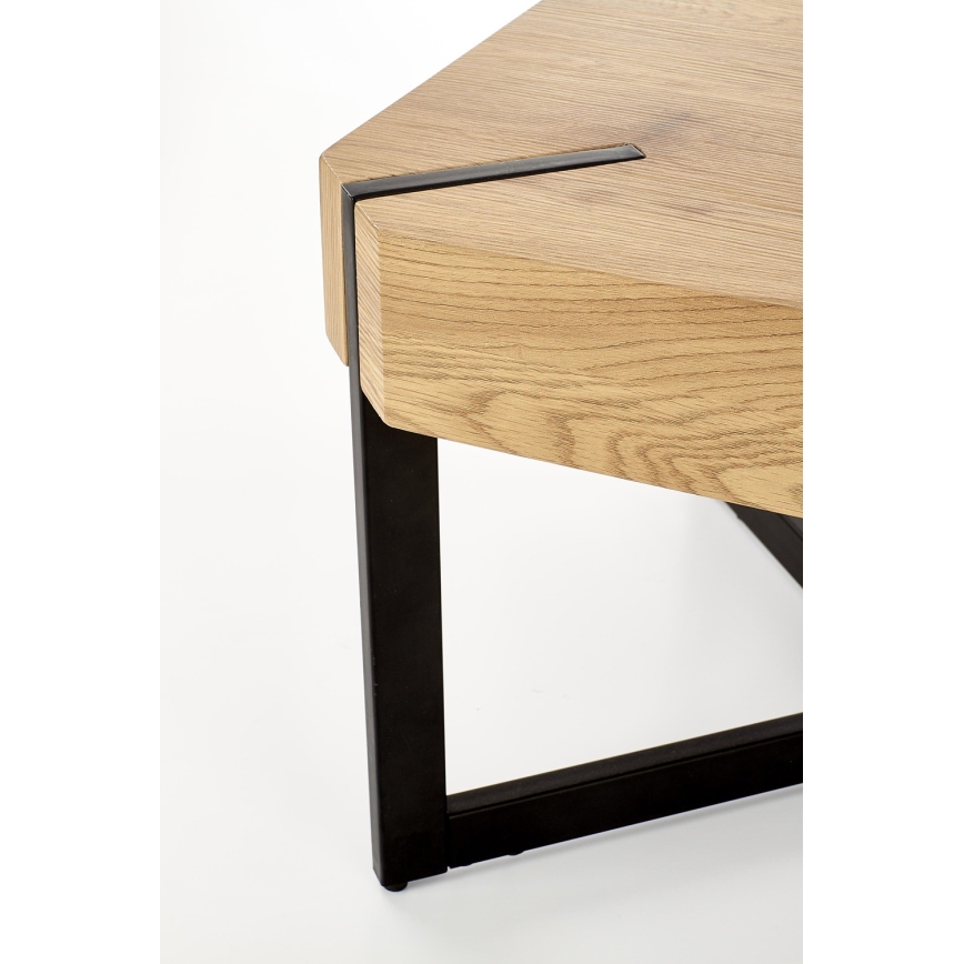 Mesa de centro LAVIDA 43x110 cm roble dorado/negro