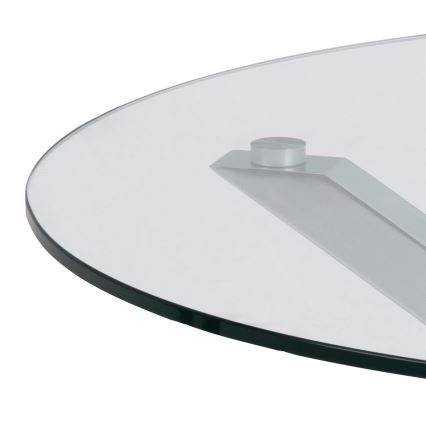 Mesa de centro LUCA 82 cm transparente/plateada