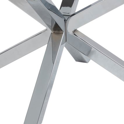 Mesa de centro LUCA 82 cm transparente/plateada