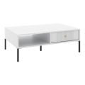 Mesa de centro LUE 104x68 cm blanco/negro
