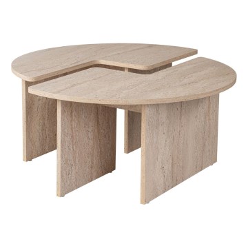Mesa de centro LUVIA, efecto mármol beige